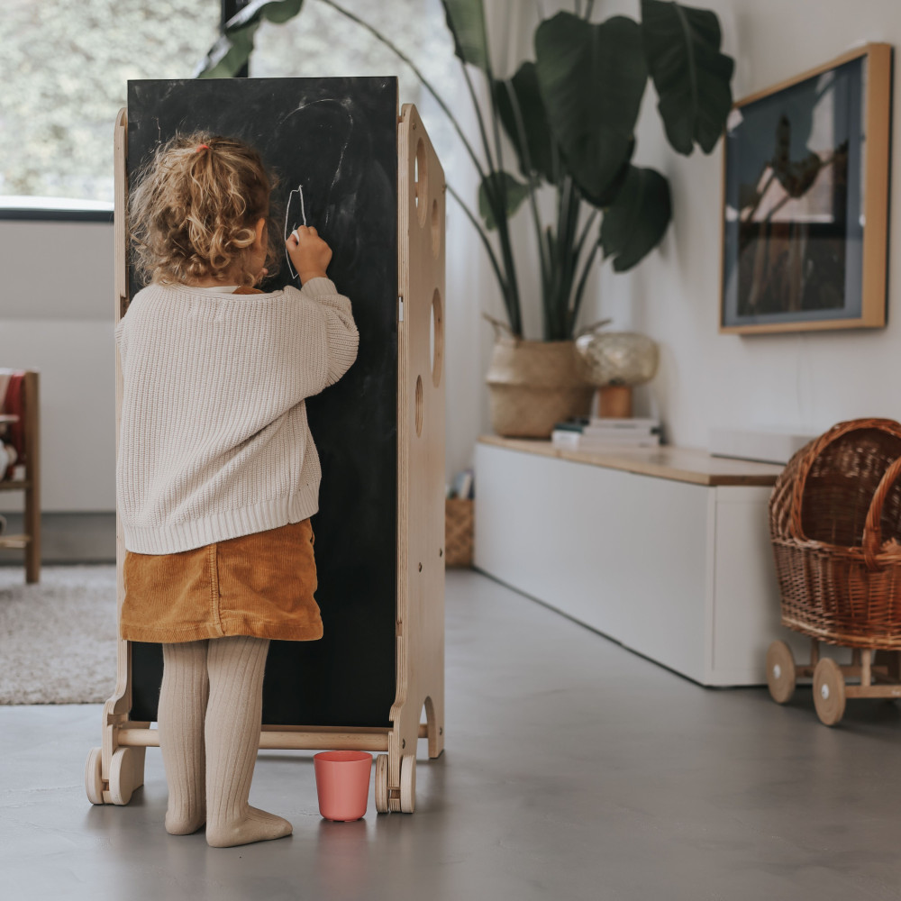 slide with magnetic blackboard