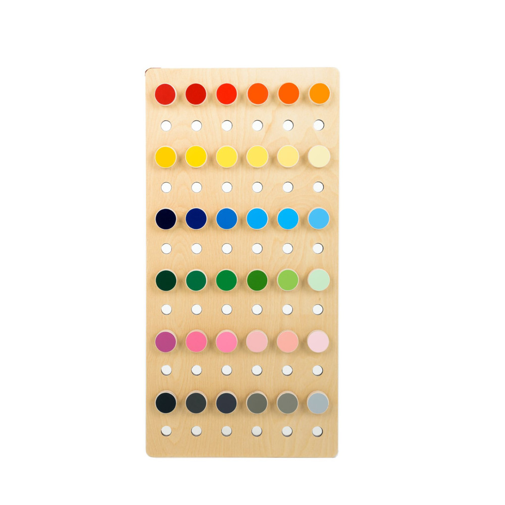colored pegs board