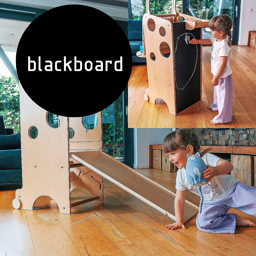 slide with blackboard